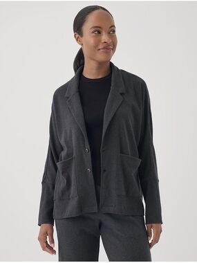 Pact Organic Cotton Airplane Relaxed Blazer | Size Large